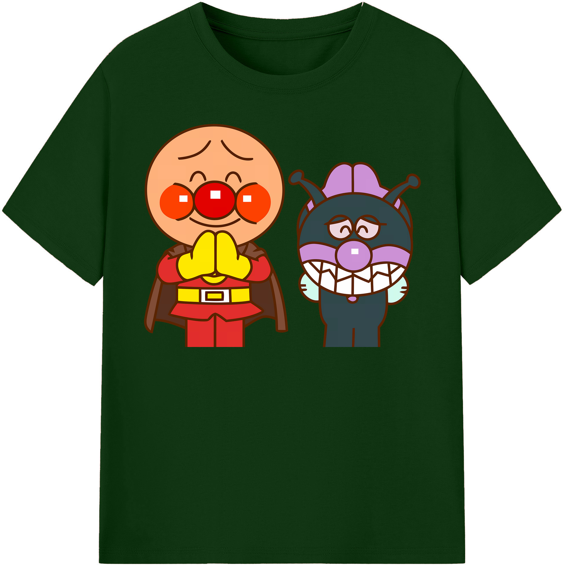 （画像用） アンパンマン Anpanman 綿100％半袖Tシャツ（フロントプリント）